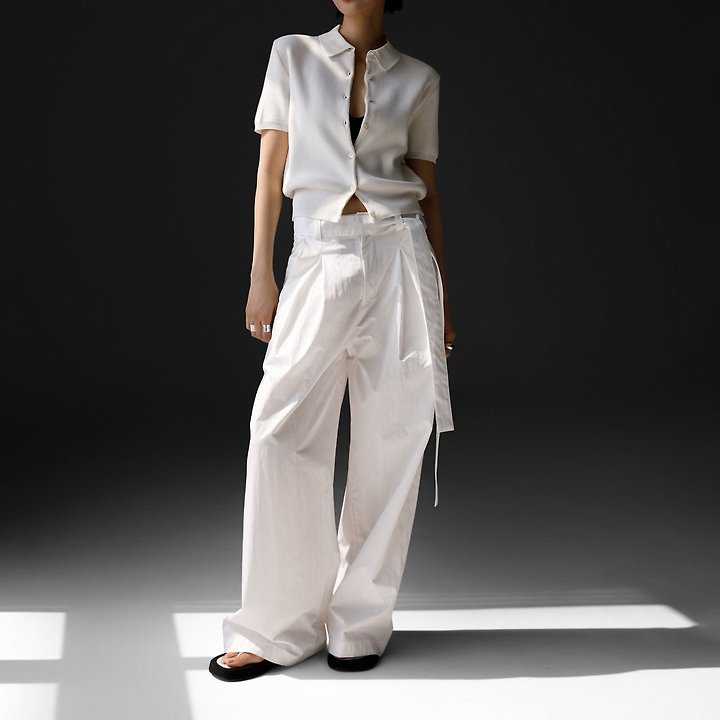 Paper Moon - Korean Women Fashion - #thatsdarling - Collar Short Sleeve Button Cardigan - 4
