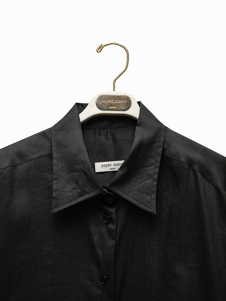 Paper Moon - Korean Women Fashion - #thelittlethings - Vivid Oversized Linen Button-Down Shirt - 11