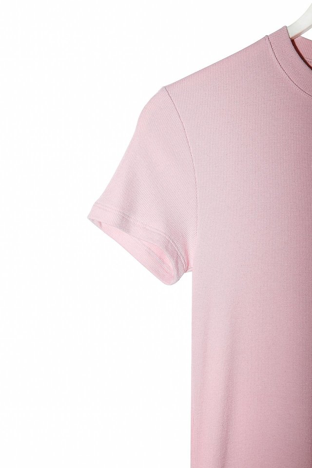 Paper Moon - Korean Women Fashion - #thelittlethings - Ribbed Slim Crewneck Basic Tee - 8