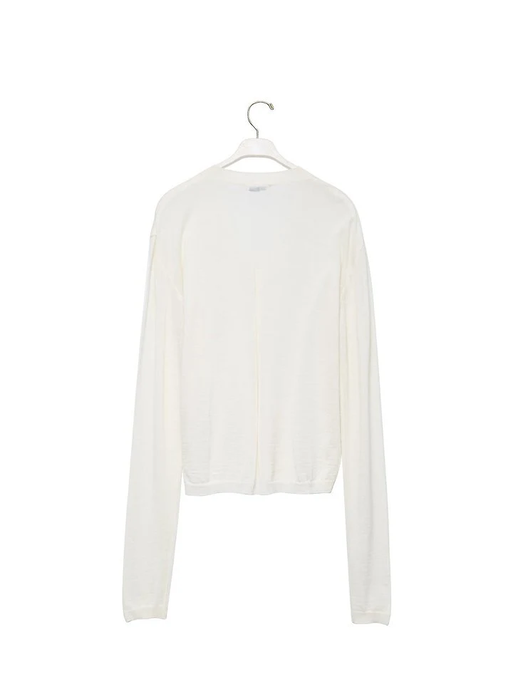 Paper Moon - Korean Women Fashion - #vintageinspired - Wool Silk Deep V-Neck Long Sleeve Knit - 7
