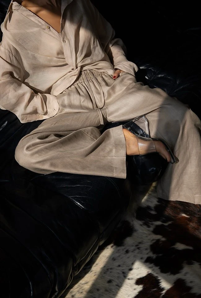 Paper Moon - Korean Women Fashion - #vintageinspired - Linen Drawstring Trousers - 6