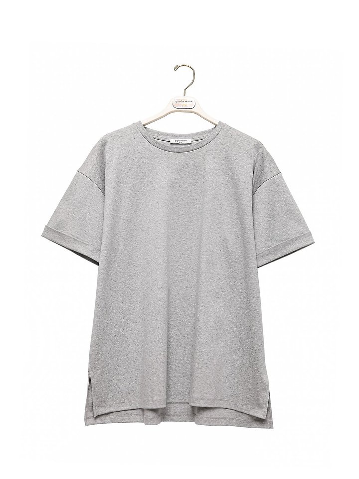 Paper Moon - Korean Women Fashion - #vintageinspired - Premium Oversized Cotton Rolled Up Tee - 5