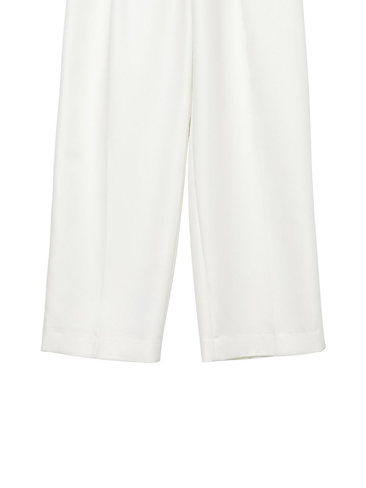 Paper Moon - Korean Women Fashion - #vintagekidsstyle - Twill Texture Low Waist Double Pleated Wide Trousers - 9