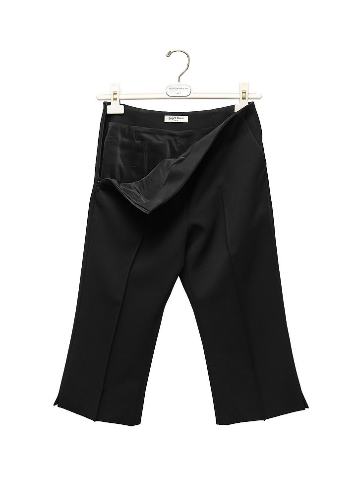 Paper Moon - Korean Women Fashion - #vintagekidsstyle - Crease Line Slit Midi Pants - 9