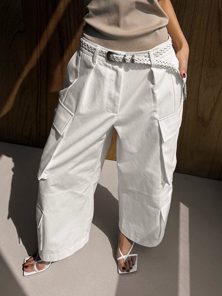 Paper Moon - Korean Women Fashion - #vintagekidsstyle - Structured Double Cargo Pants - 6