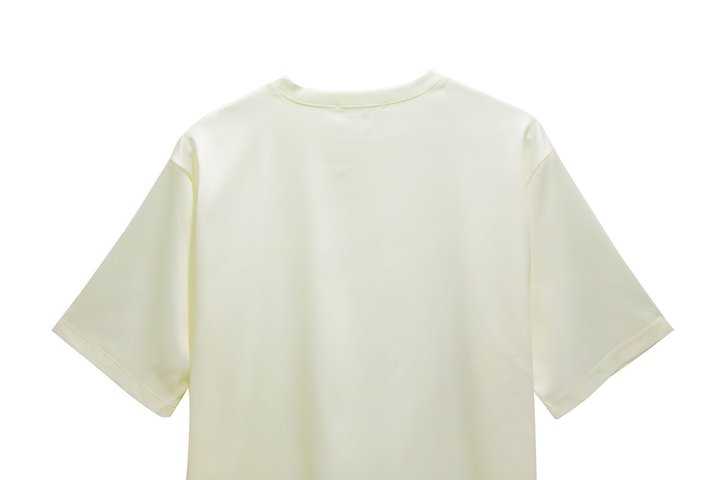 Paper Moon - Korean Women Fashion - #vintagekidsstyle - Classic Silky Satin Short Sleeve Top - 10