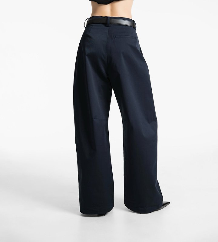 Paper Moon - Korean Women Fashion - #momslook - Curve Volume Wide Chino Pants - 4