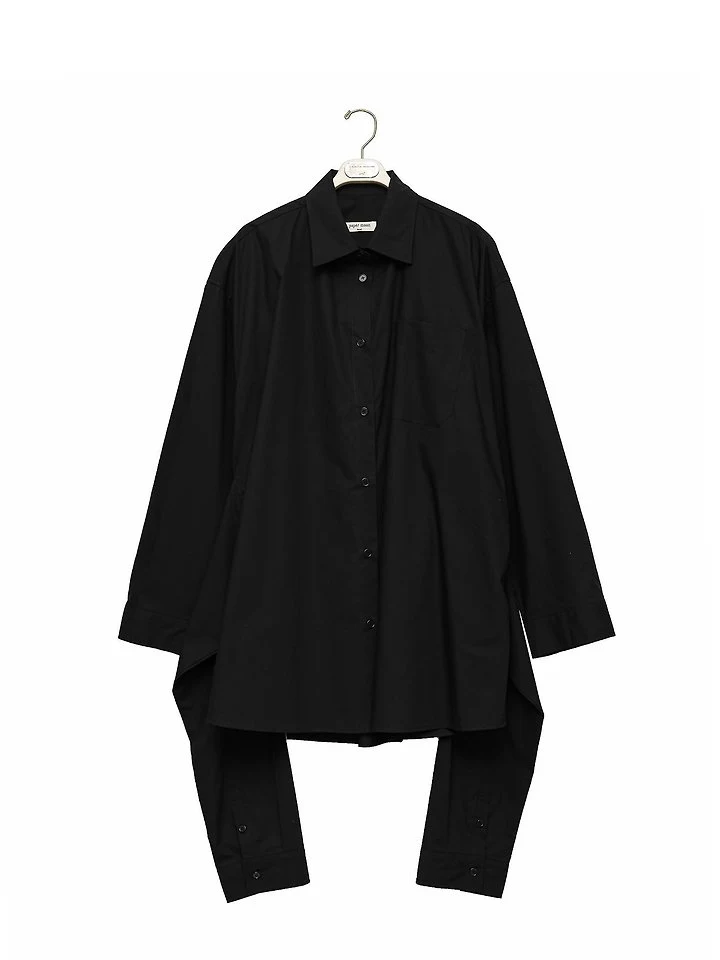 Paper Moon - Korean Women Fashion - #womensfashion - Oversized Knot Sleeve Detail Button-Down Shirt One-piece - 7