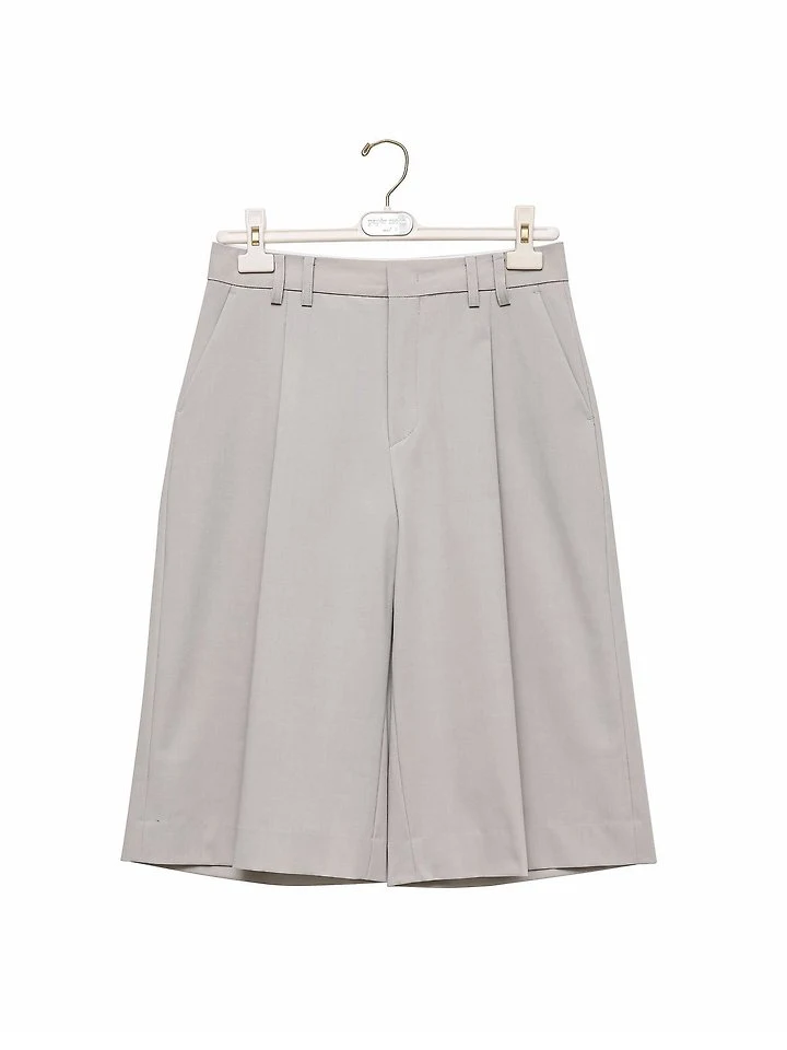 Paper Moon - Korean Women Fashion - #womensfashion - Classic Wide Fit Bermuda Trousers - 9