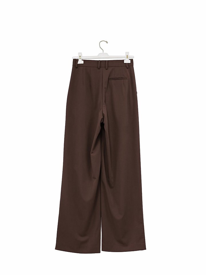 Paper Moon - Korean Women Fashion - #womensfashion - Low Waist Double Pleated Wide Trousers - 7