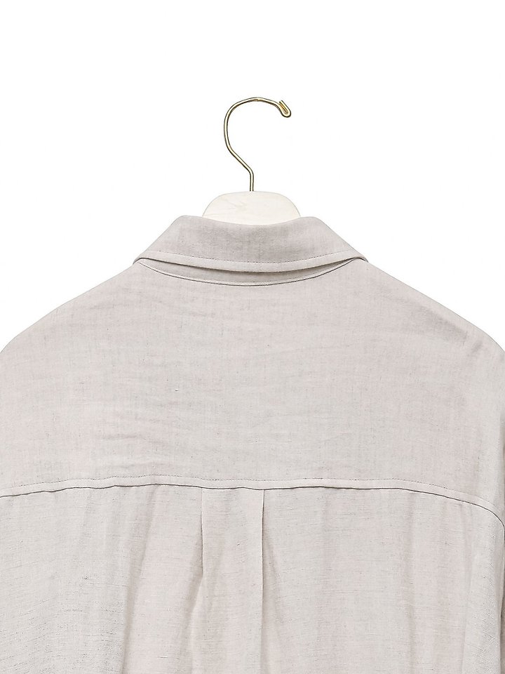Paper Moon - Korean Women Fashion - #womensfashion - Soft Linen Oversized Button-Down Shirt - 10
