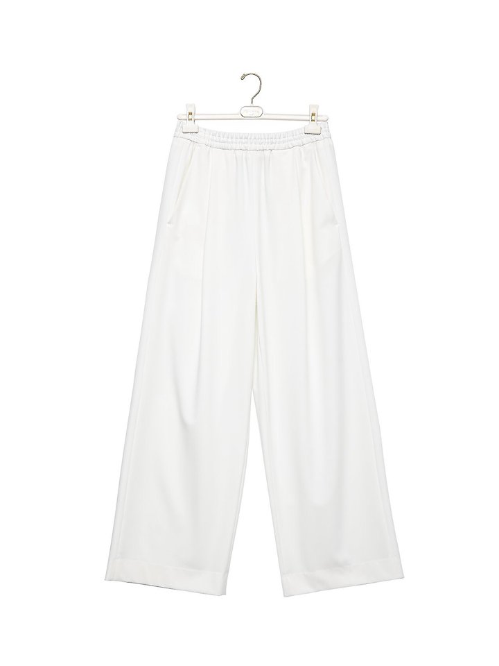Paper Moon - Korean Women Fashion - #womensfashion - Banded String Wide Maxi-Length Trousers - 5