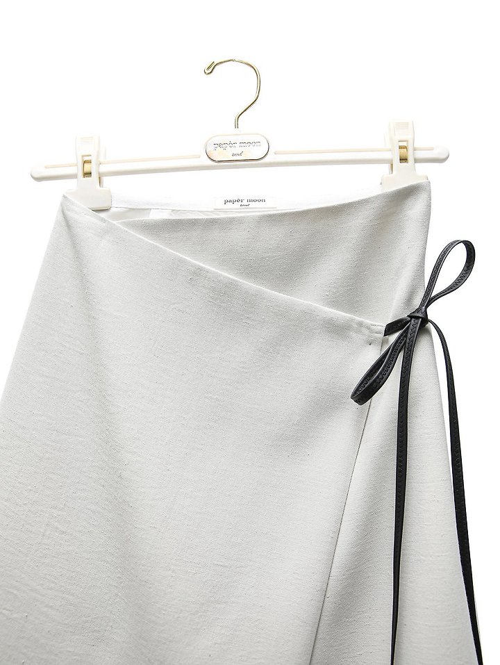 Paper Moon - Korean Women Fashion - #womensfashion - Linen Wrap Pencil Maxi Skirt - 7