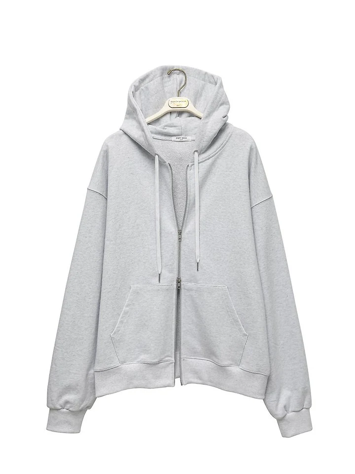 Paper Moon - Korean Women Fashion - #womensfashion - Classic Oversized Two-Way Zip-Up Hoodie - 7