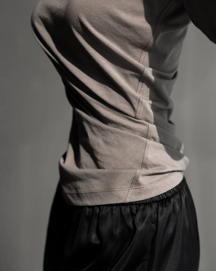Paper Moon - Korean Women Fashion - #womensfashion - Twist Drape Side Line Detail Tee