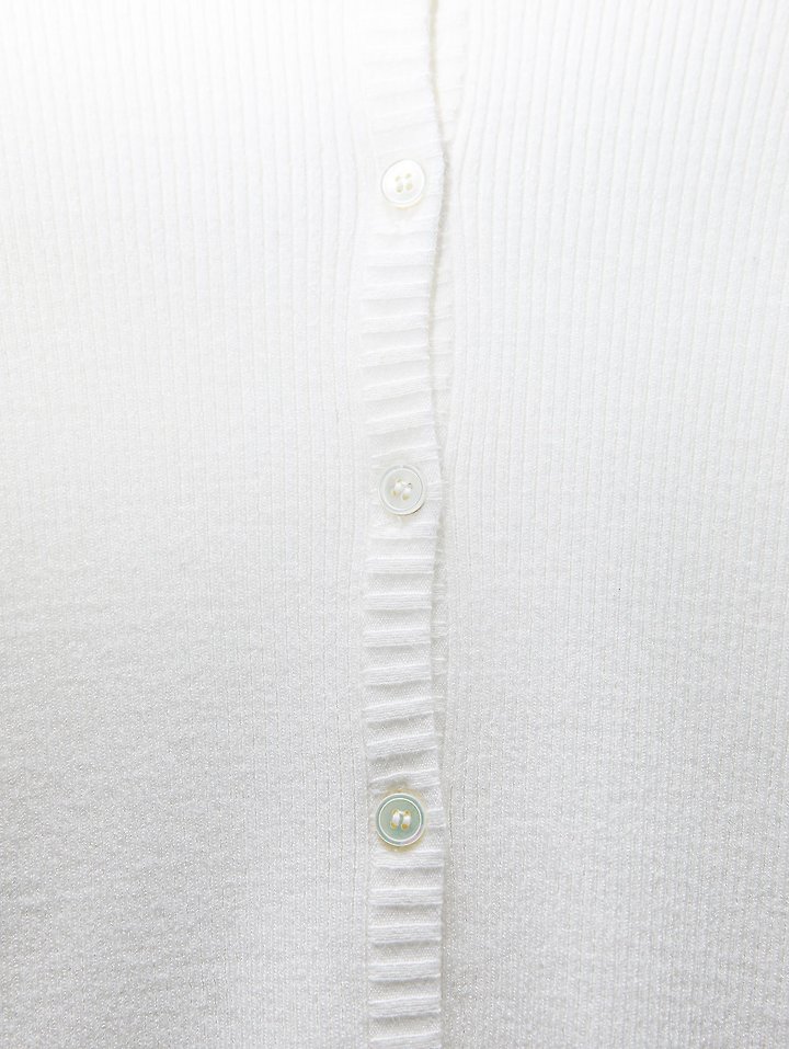 Paper Moon - Korean Women Fashion - #womensfashion - Ribbed Button-Down Knit Cardigan - 10
