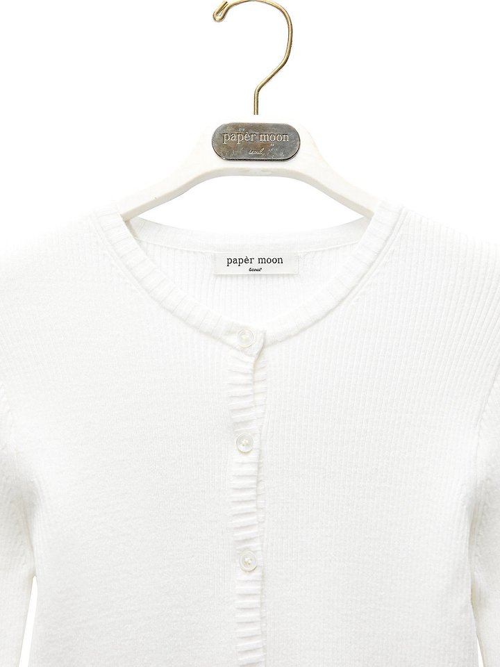 Paper Moon - Korean Women Fashion - #womensfashion - Ribbed Button-Down Knit Cardigan - 8