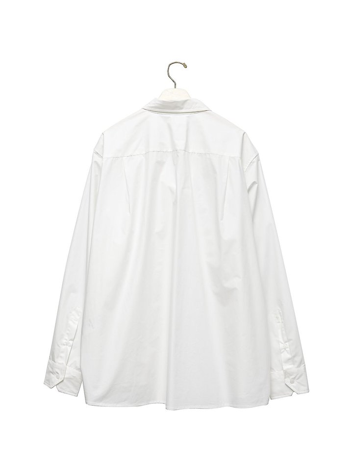 Paper Moon - Korean Women Fashion - #womensfashion - Low Collar Point Paper Button-Down Shirt - 7