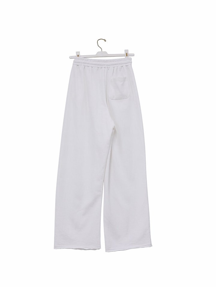 Paper Moon - Korean Women Fashion - #womensfashion - Cut-Out Detail Wide Sweat Trousers - 8
