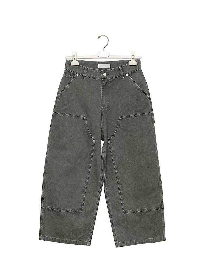 Paper Moon - Korean Women Fashion - #womensfashion - Vintage Ankle Carpenter Culotte Pants - 5