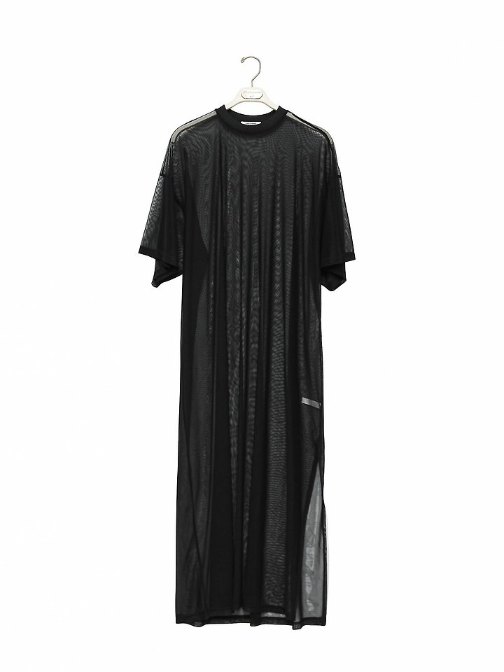 Paper Moon - Korean Women Fashion - #womensfashion - Oversized Mesh Sheer One-Slit One-piece - 5