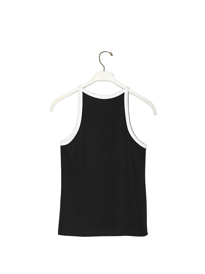 Paper Moon - Korean Women Fashion - #momslook - Color Block Halter Neck Sleeveless Tank Top - 4