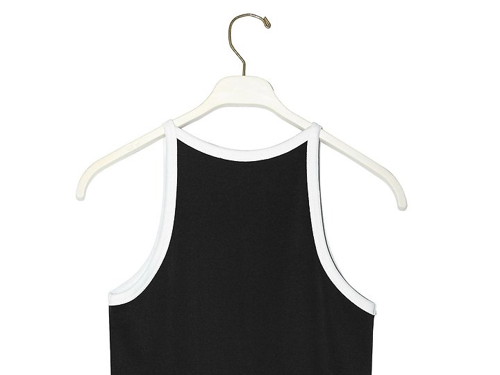 Paper Moon - Korean Women Fashion - #womensfashion - Color Block Halter Neck Sleeveless Tank Top - 8