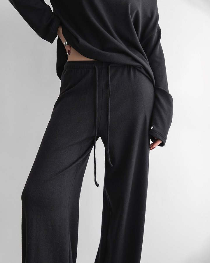 Paper Moon - Korean Women Fashion - #womensfashion - Soft Lounge Set Wide Pants