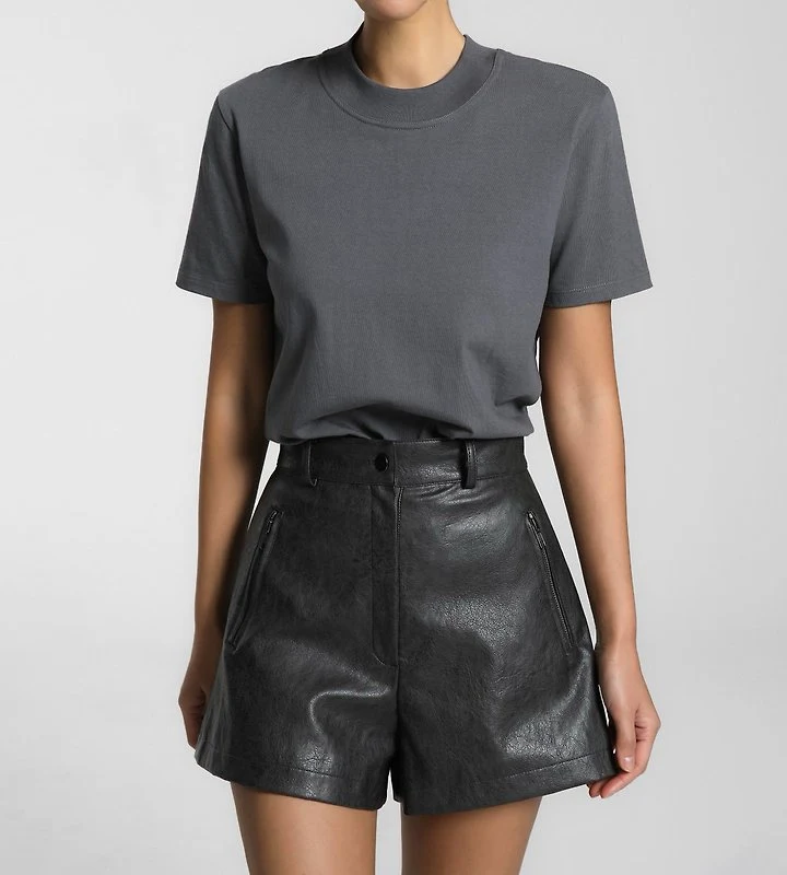 Paper Moon - Korean Women Fashion - #momslook - Crew Neck Round Slim Tee - 4