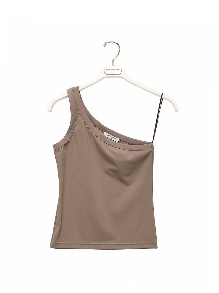 Paper Moon - Korean Women Fashion - #womensfashion - Diagonal One-Shoulder Tank Top - 6