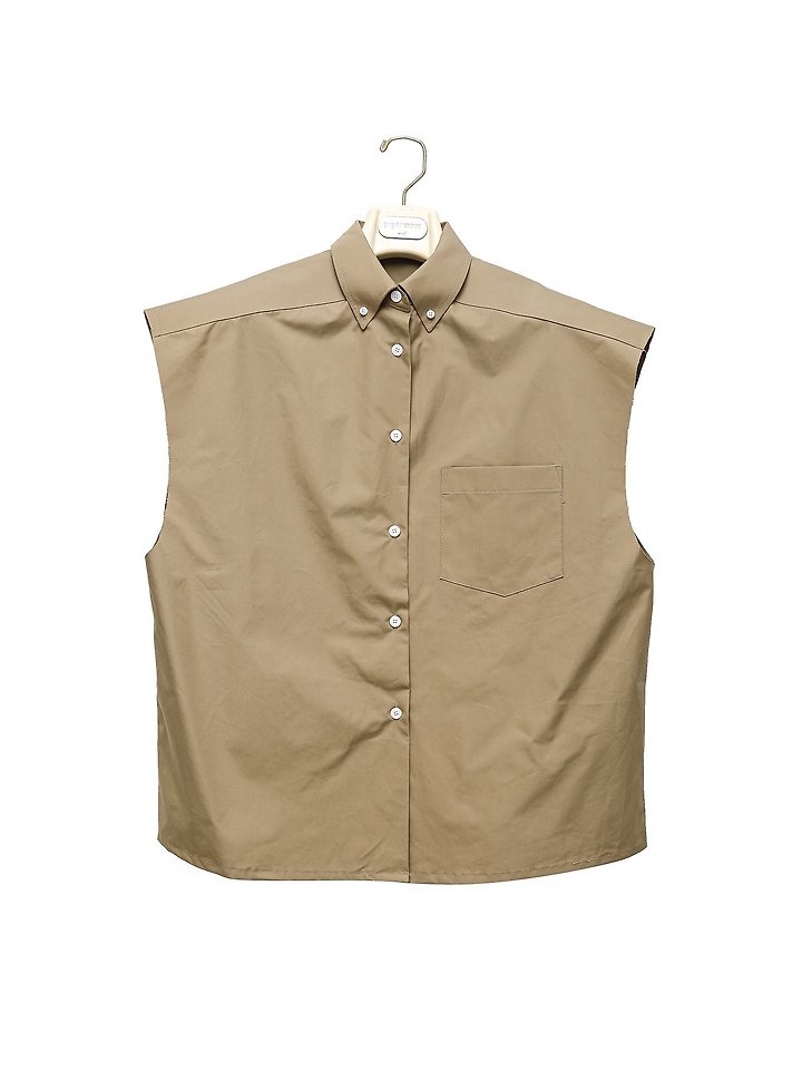 Paper Moon - Korean Women Fashion - #womensfashion - Oversized Square Sleeveless Shirt - 5