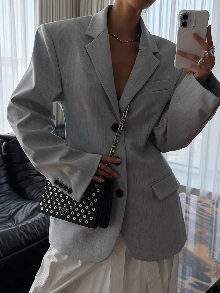 Paper Moon - Korean Women Fashion - #momslook - Essential Tailored Single Blazer - 4