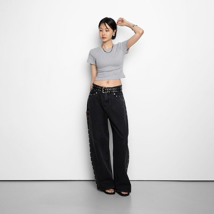 Paper Moon - Korean Women Fashion - #womensfashion - Essential Crop Tee - 2