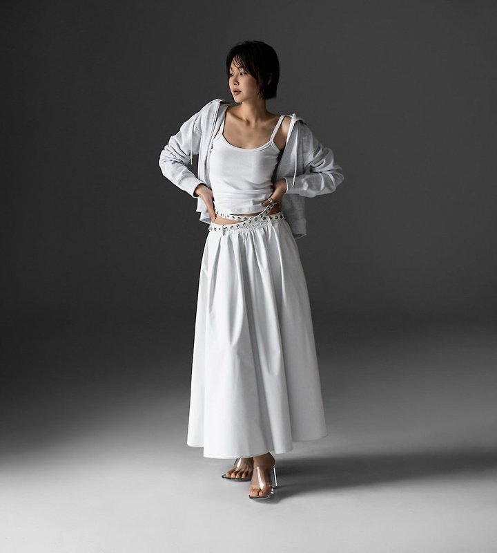 Paper Moon - Korean Women Fashion - #womensfashion - Crispy A-Line Full Maxi Flare Skirt - 6