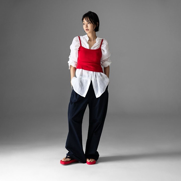 Paper Moon - Korean Women Fashion - #womensfashion - Vivid Oversized Linen Button-Down Shirt - 7