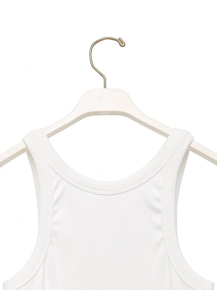 Paper Moon - Korean Women Fashion - #womensfashion - Sleeveless Rib Jersey Tank Top - 12