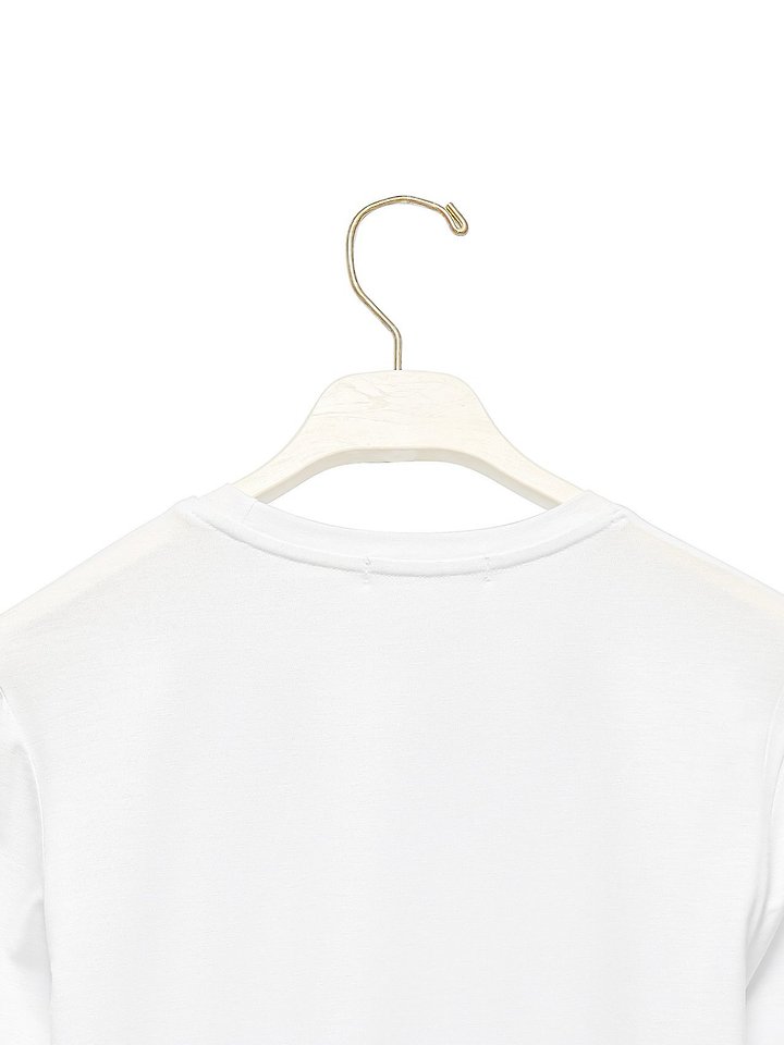 Paper Moon - Korean Women Fashion - #womensfashion - Classic Slim Fit Tencel Crew Neck Top - 10