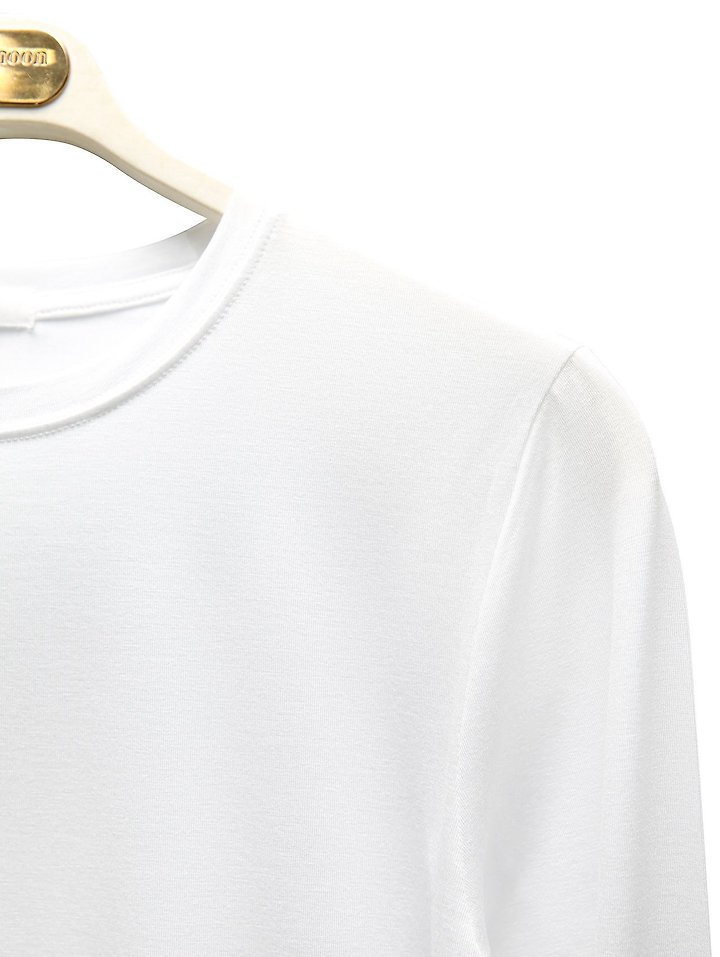 Paper Moon - Korean Women Fashion - #womensfashion - Classic Slim Fit Tencel Crew Neck Top - 8