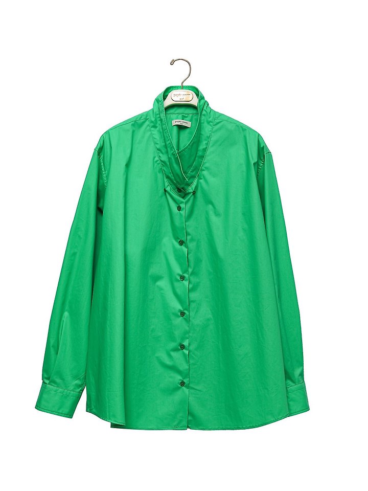 Paper Moon - Korean Women Fashion - #womensfashion - Low Collar Point Paper Button-Down Shirt - 7