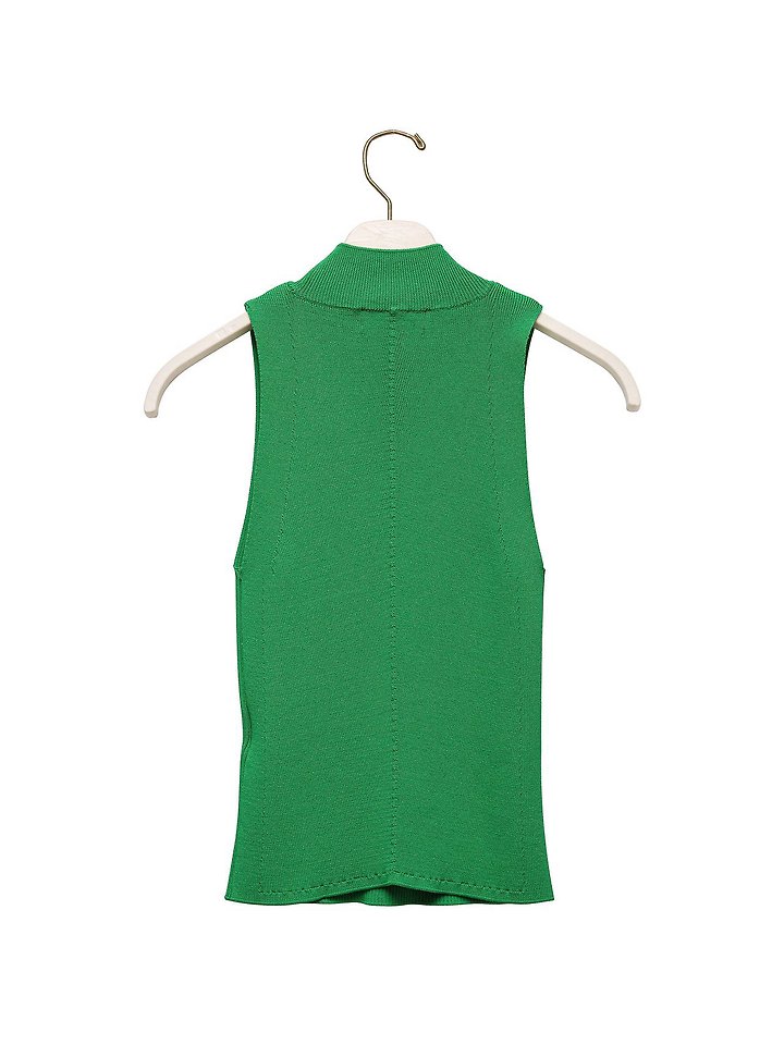 Paper Moon - Korean Women Fashion - #womensfashion - High Neck Rib Sleeveless Crop Knit Top - 7