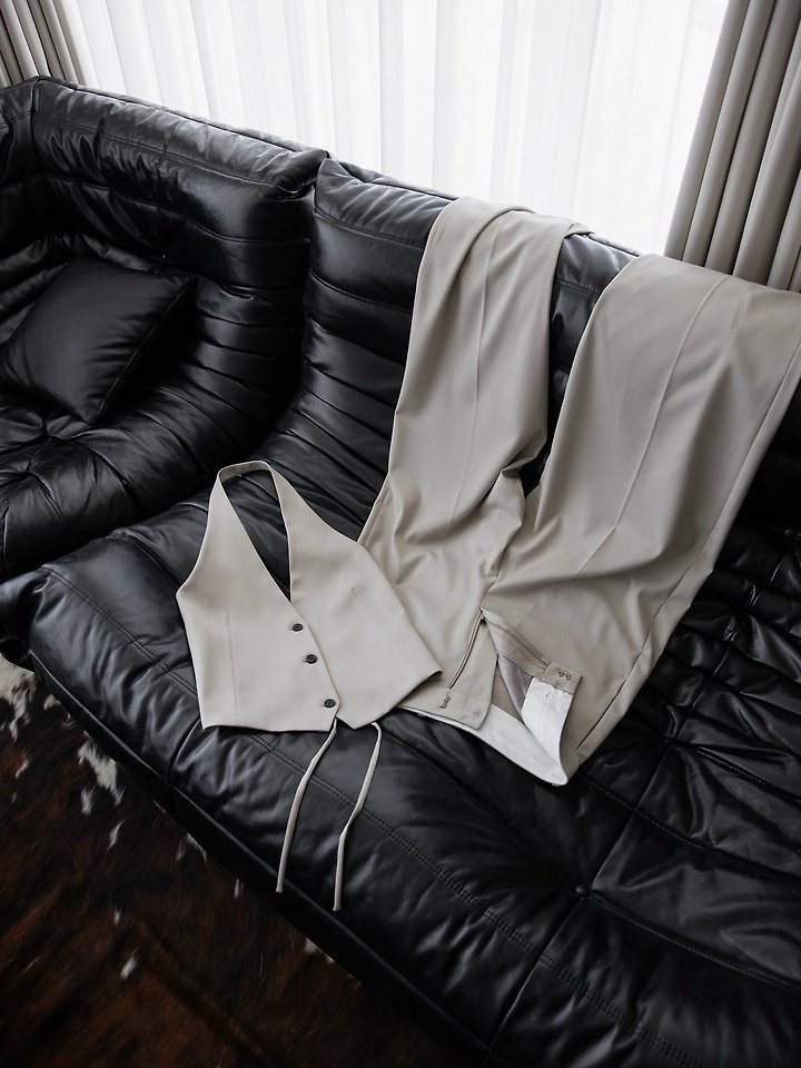 Paper Moon - Korean Women Fashion - #womensfashion - Wool Silk Low Trousers - 10