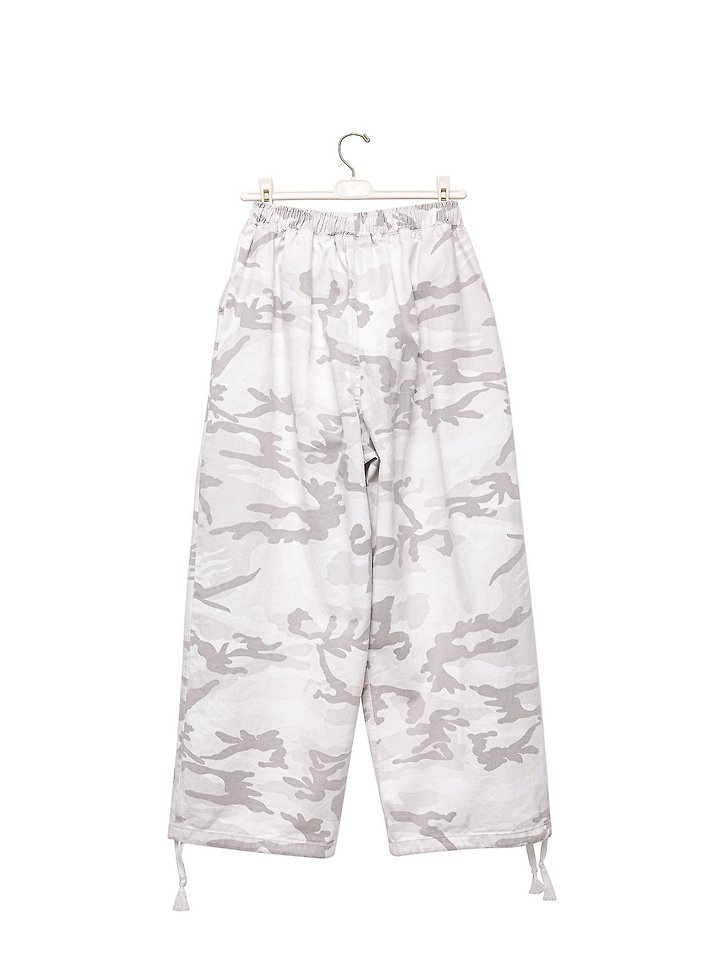 Paper Moon - Korean Women Fashion - #womensfashion - Camouflage Cotton Banded Maxi Wide Trousers - 6