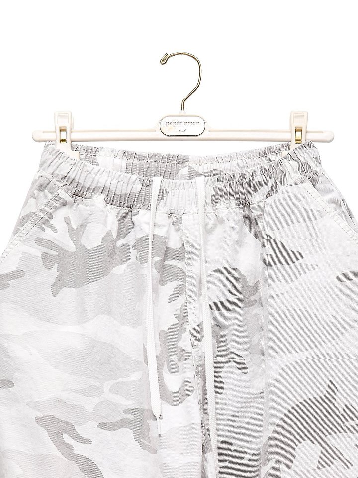 Paper Moon - Korean Women Fashion - #womensfashion - Camouflage Cotton Banded Maxi Wide Trousers - 8