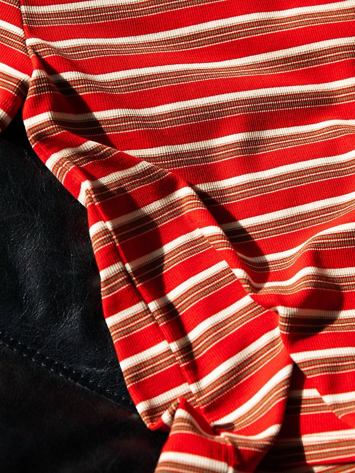 Paper Moon - Korean Women Fashion - #womensfashion - Soft Ribbed Stripe Tee - 2