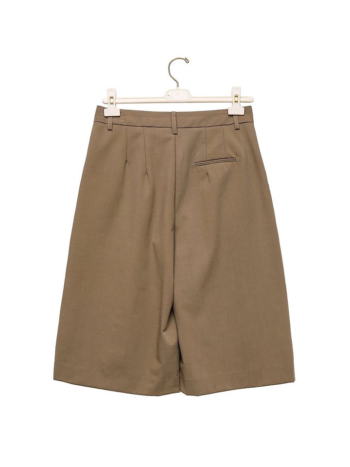 Paper Moon - Korean Women Fashion - #womensfashion - Classic Wide Fit Bermuda Trousers - 10