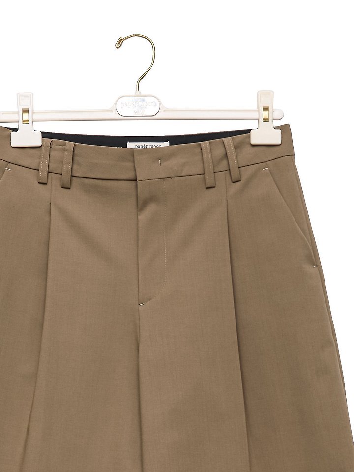 Paper Moon - Korean Women Fashion - #womensfashion - Classic Wide Fit Bermuda Trousers - 12