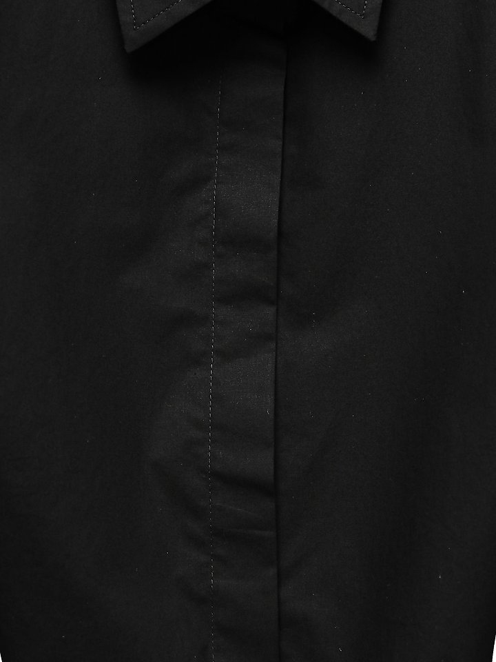Paper Moon - Korean Women Fashion - #womensfashion - Classic Shoulder Pad Crop Button-Down Shirt - 11