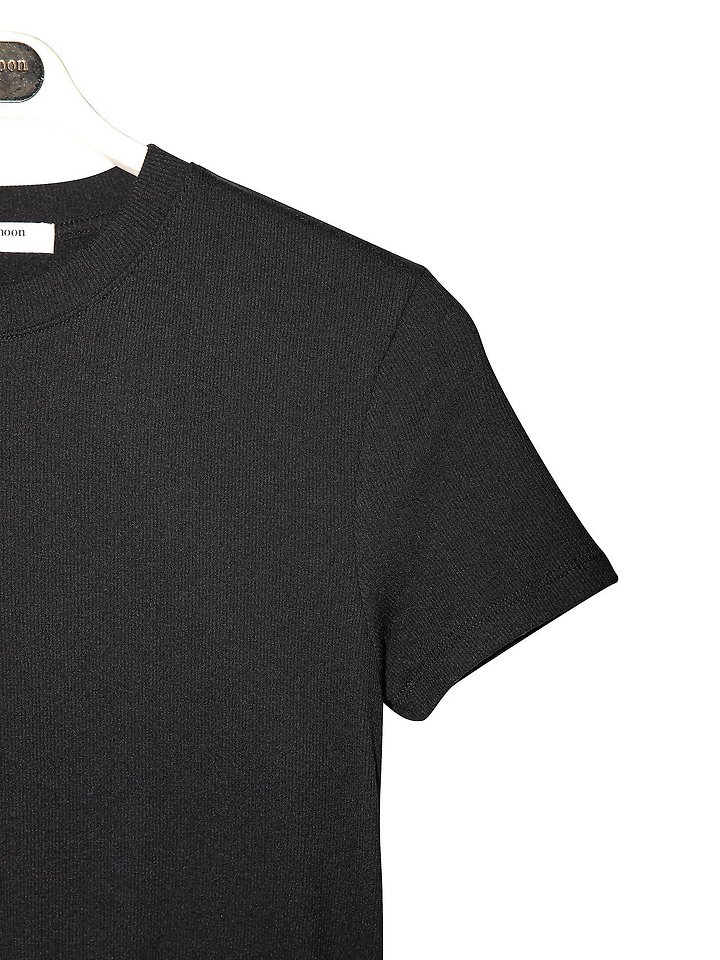 Paper Moon - Korean Women Fashion - #womensfashion - Ribbed Slim Crewneck Basic Tee - 8