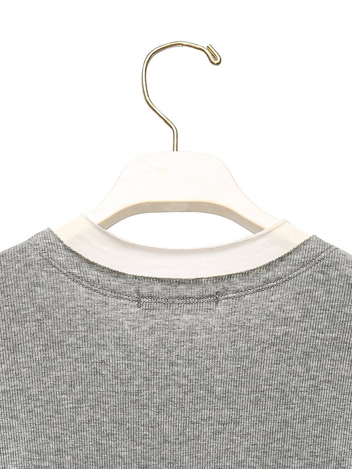 Paper Moon - Korean Women Fashion - #womensfashion - Layered Detail Ribbed Long Sleeve Tee - 11