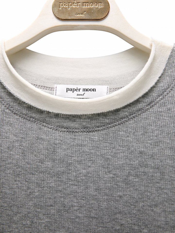 Paper Moon - Korean Women Fashion - #womensfashion - Layered Detail Ribbed Long Sleeve Tee - 7